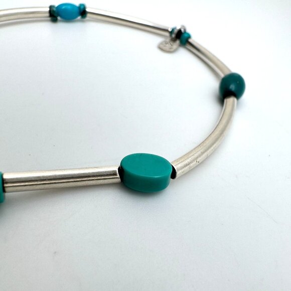 Silpada 3 Turquoise Bracelets Sterling Silver Stretch To 8" Vintage Gift - Picture 8 of 8
